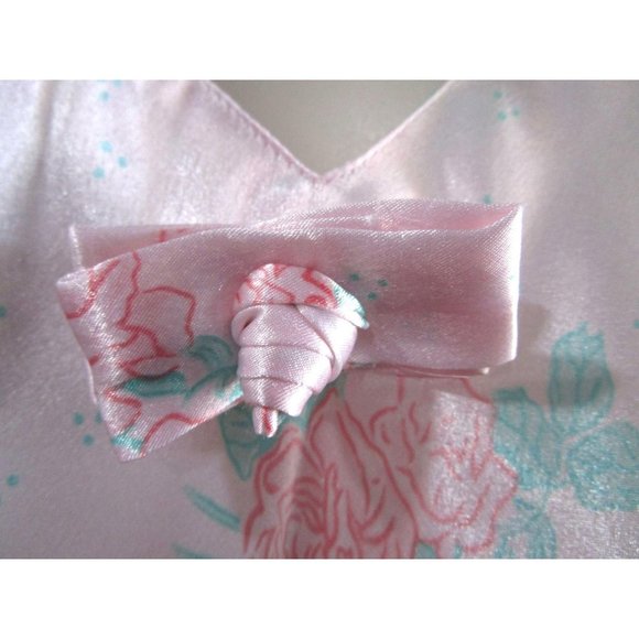 Vintage TJW by Mervyns Chemise Baby Doll Pink Rose Wide Strap Ladies M GUC - Picture 6 of 12